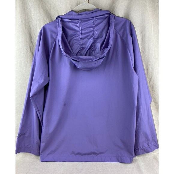Woolrich Full Zip Hooded Windbreaker Jacket Lightweight Womens Purple Size Small - Picture 6 of 9
